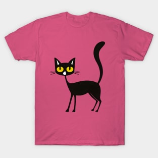 Black cat halloween T-Shirt